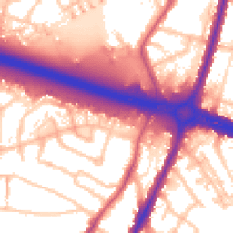 Daytime road noise heatmap for UB6 9PB