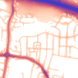 Daytime road noise heatmap for UB6 9TS