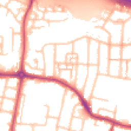 Daytime road noise heatmap for UB6 9TY