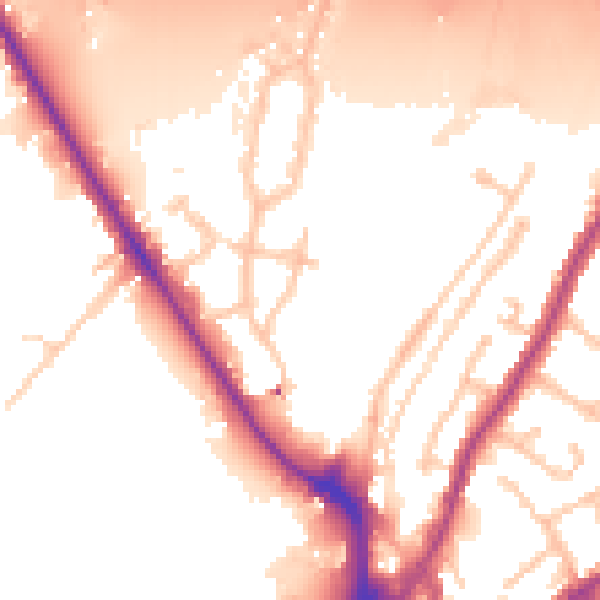 Daytime road noise heatmap for UB9 4AJ