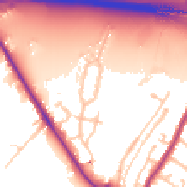 Daytime road noise heatmap for UB9 4AP