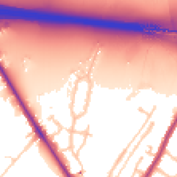 Daytime road noise heatmap for UB9 4AR