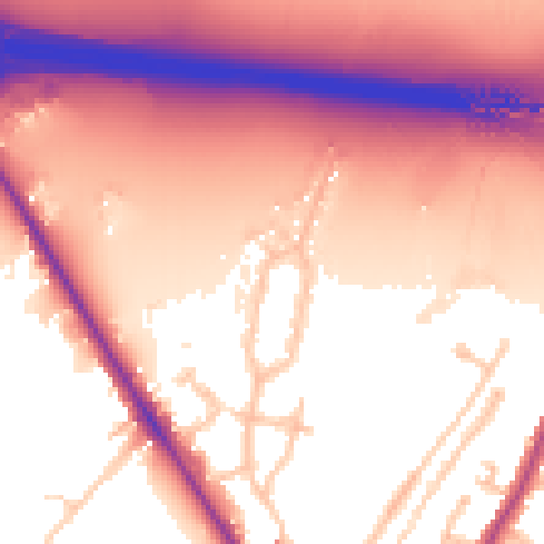 Daytime road noise heatmap for UB9 4AT