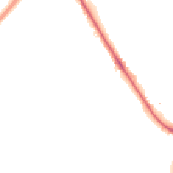 Night-time road noise heatmap for UB9 4BA