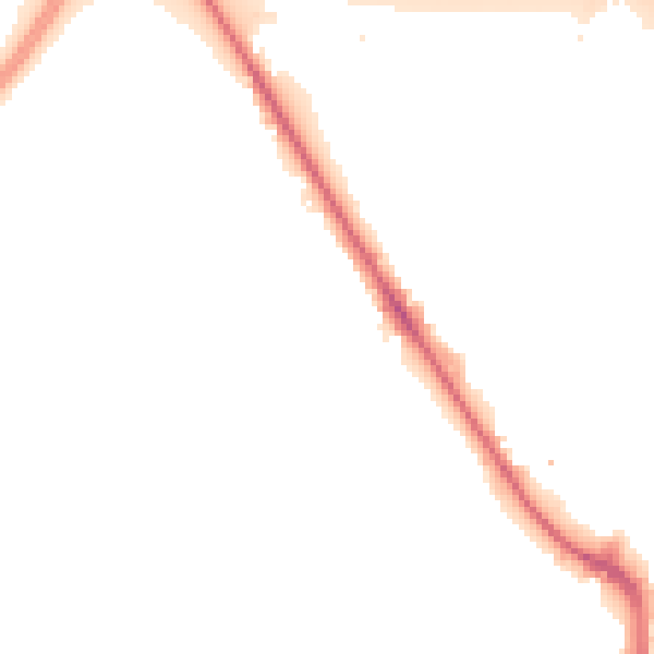 Night-time road noise heatmap for UB9 4BB