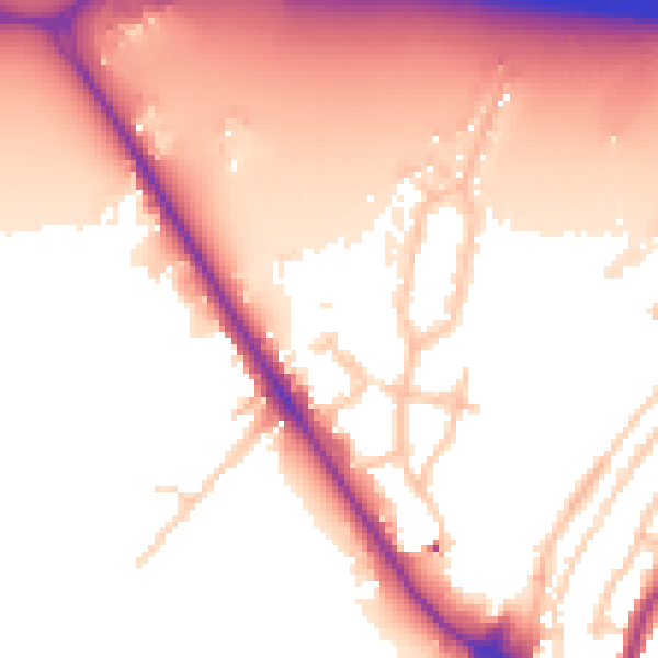 Daytime road noise heatmap for UB9 4BX