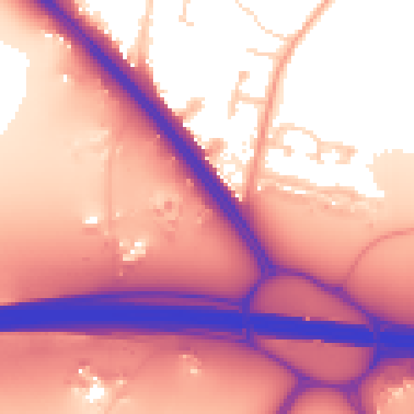 Daytime road noise heatmap for UB9 4DF