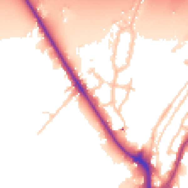 Daytime road noise heatmap for UB9 4DH