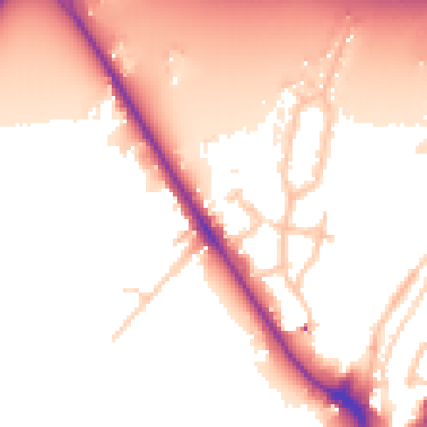 Daytime road noise heatmap for UB9 4DN