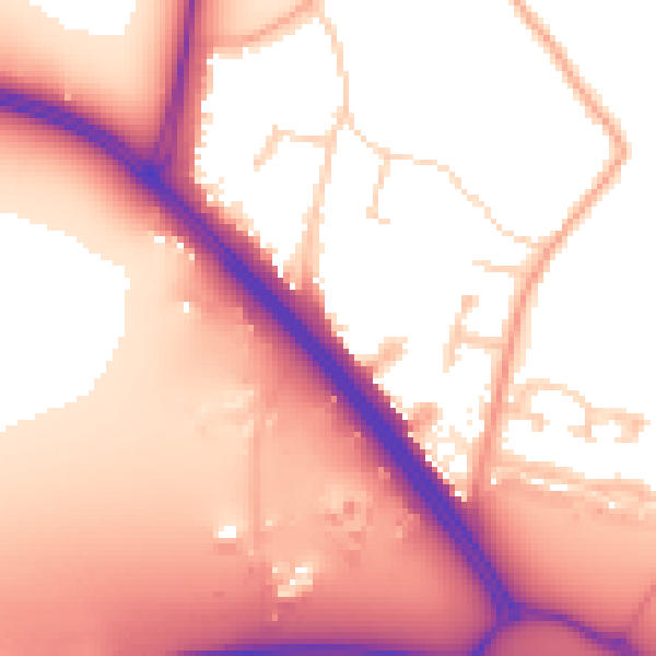 Daytime road noise heatmap for UB9 4DS