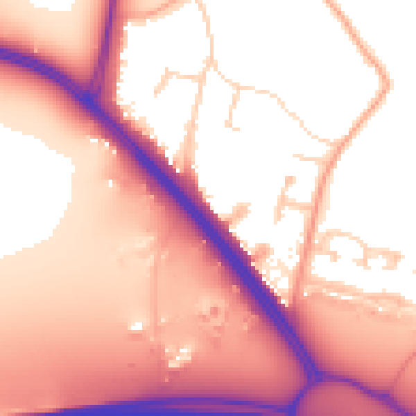 Daytime road noise heatmap for UB9 4DZ