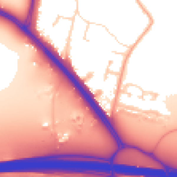 Daytime road noise heatmap for UB9 4EB