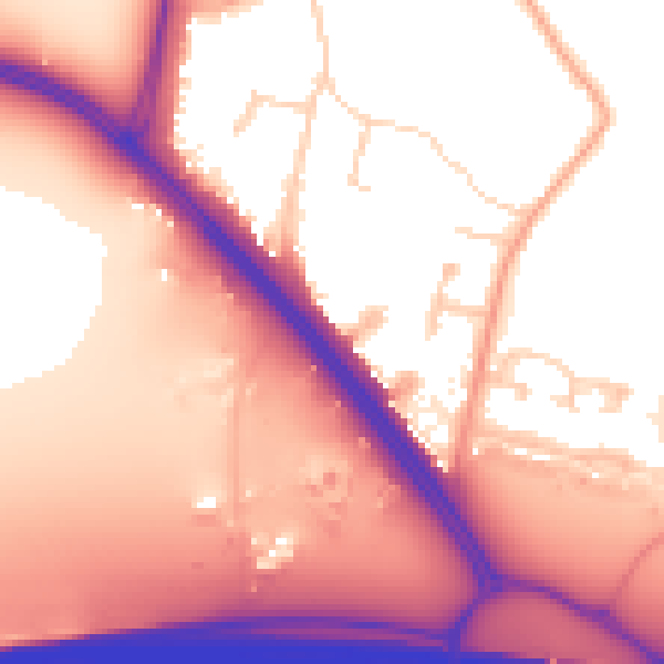 Daytime road noise heatmap for UB9 4ED
