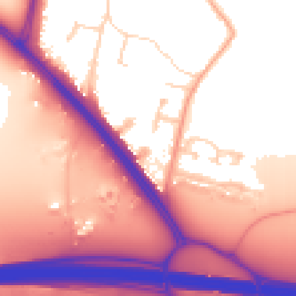Daytime road noise heatmap for UB9 4EF