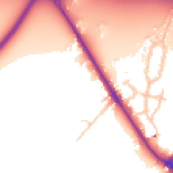 Daytime road noise heatmap for UB9 4EG