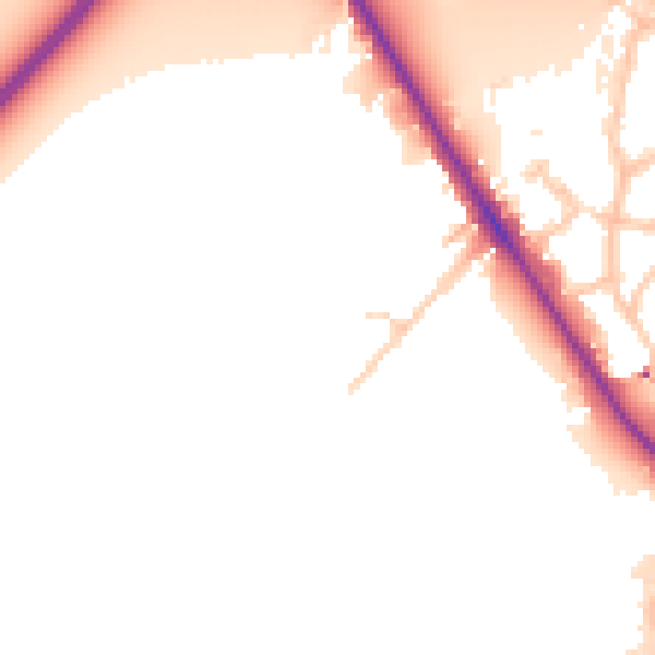 Daytime road noise heatmap for UB9 4EH