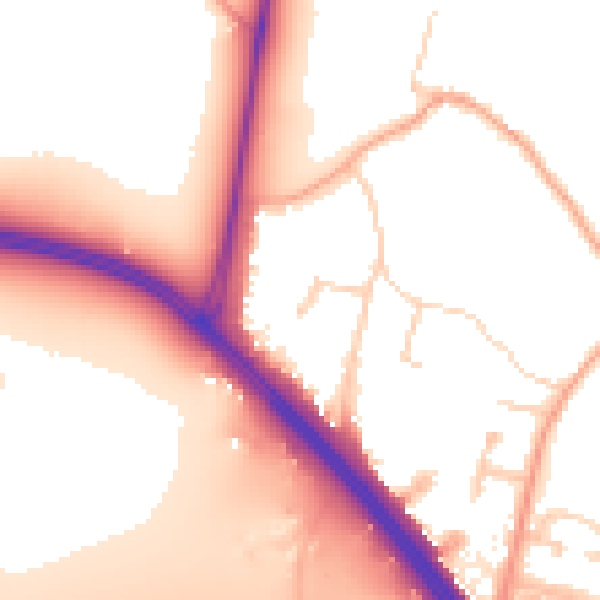 Daytime road noise heatmap for UB9 5AL