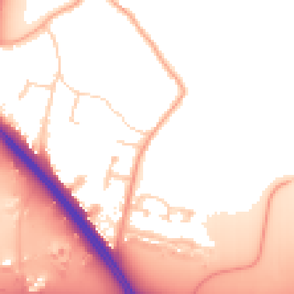 Daytime road noise heatmap for UB9 5AR