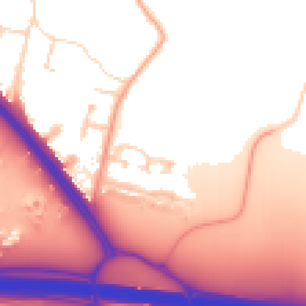 Daytime road noise heatmap for UB9 5BW