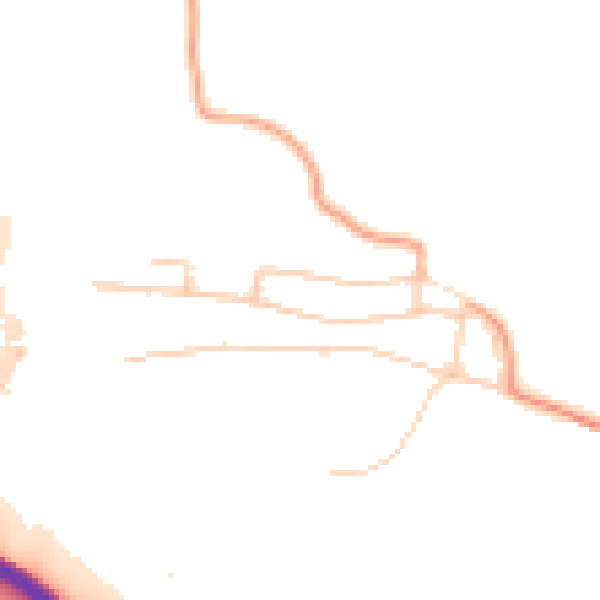 Daytime road noise heatmap for UB9 5EG