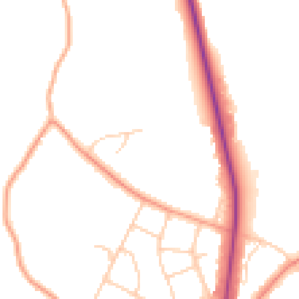 Daytime road noise heatmap for UB9 5PF