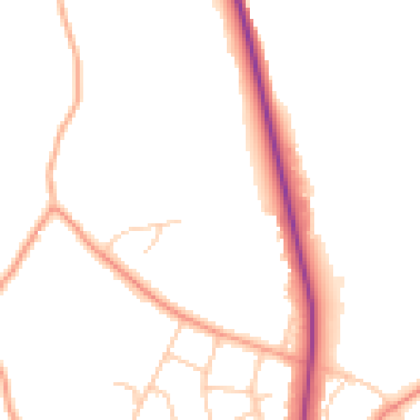 Daytime road noise heatmap for UB9 5PL