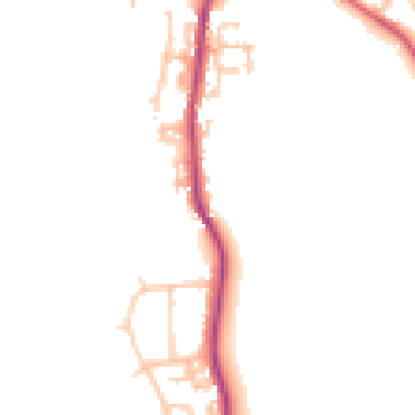 Daytime road noise heatmap for UB9 6DS
