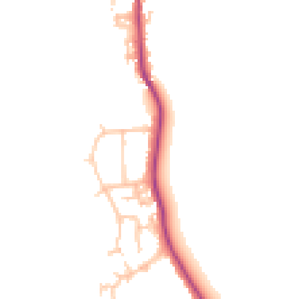 Daytime road noise heatmap for UB9 6DW