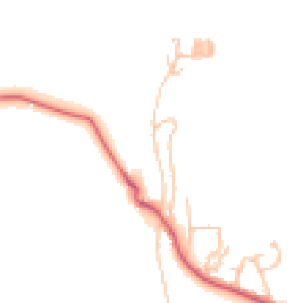 Daytime road noise heatmap for UB9 6FB