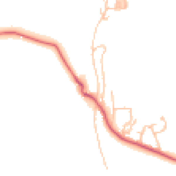 Daytime road noise heatmap for UB9 6FH