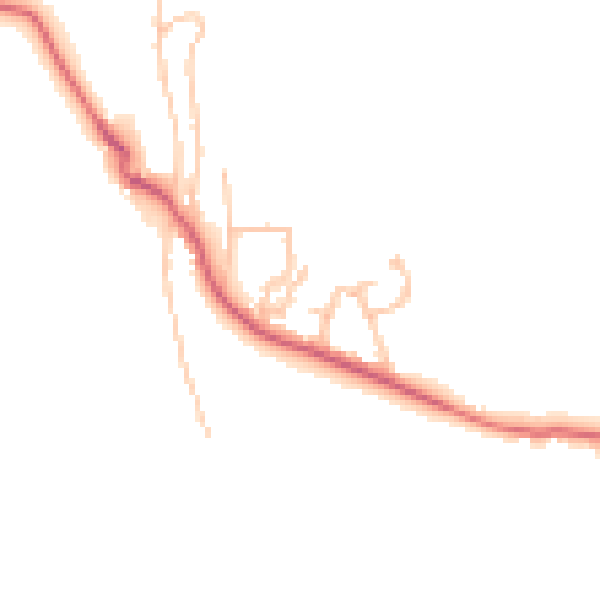 Daytime road noise heatmap for UB9 6HF