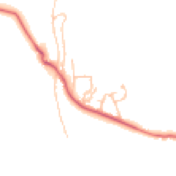 Daytime road noise heatmap for UB9 6HY