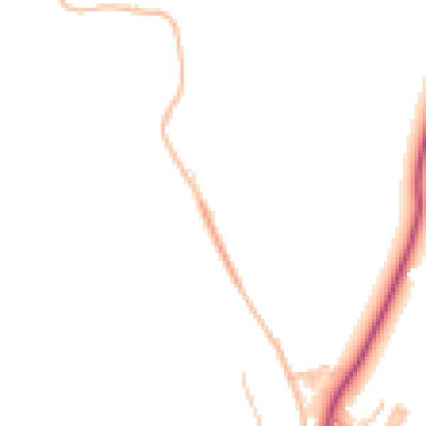 Daytime road noise heatmap for UB9 6LQ