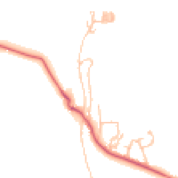 Daytime road noise heatmap for UB9 6RJ