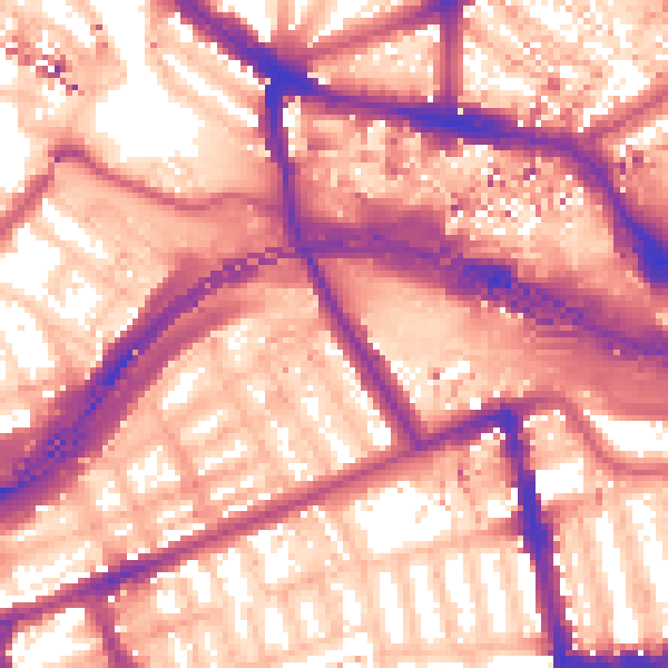Daytime road noise heatmap for W11 1AA