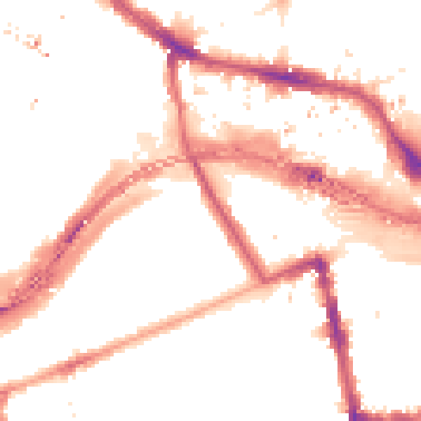 Night-time road noise heatmap for W11 1AA