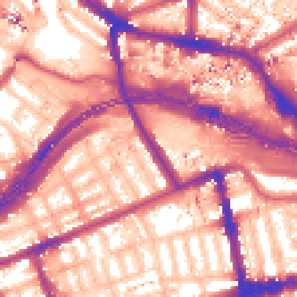 Daytime road noise heatmap for W11 1AF