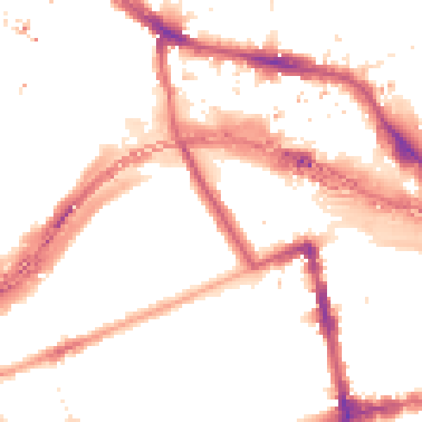 Night-time road noise heatmap for W11 1AF