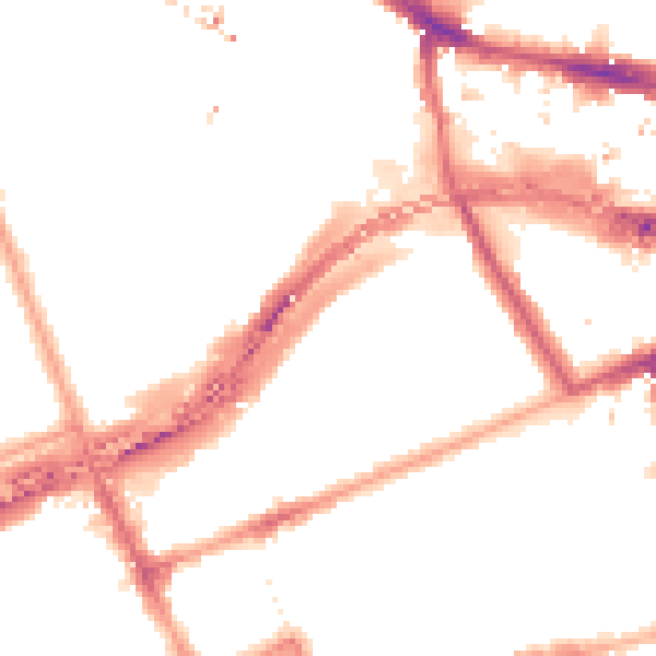 Night-time road noise heatmap for W11 1AL