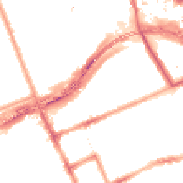 Night-time road noise heatmap for W11 1AR