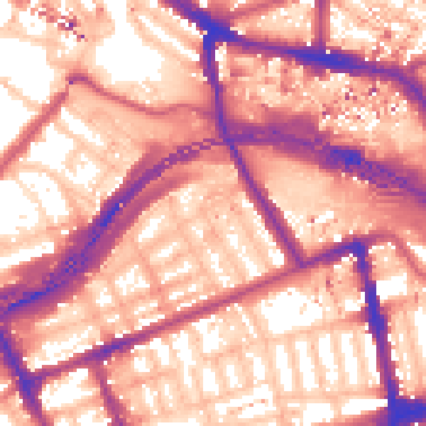 Daytime road noise heatmap for W11 1AU
