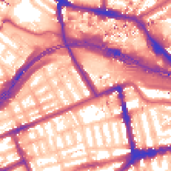Daytime road noise heatmap for W11 1BD