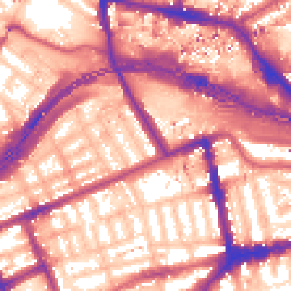 Daytime road noise heatmap for W11 1BL