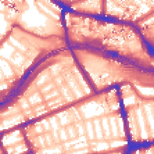Daytime road noise heatmap for W11 1BN