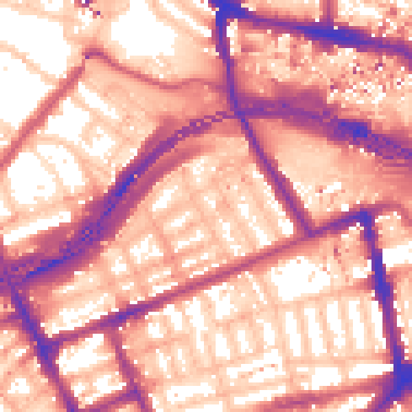 Daytime road noise heatmap for W11 1DD