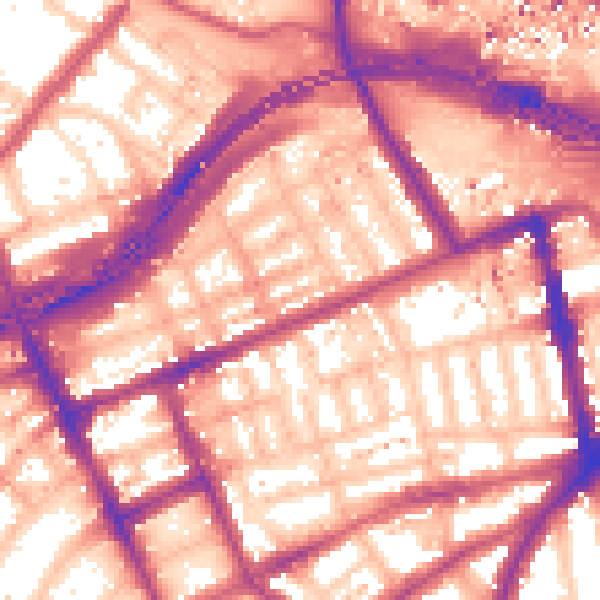 Daytime road noise heatmap for W11 1DF