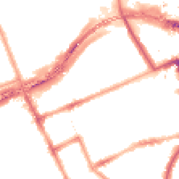 Night-time road noise heatmap for W11 1DG