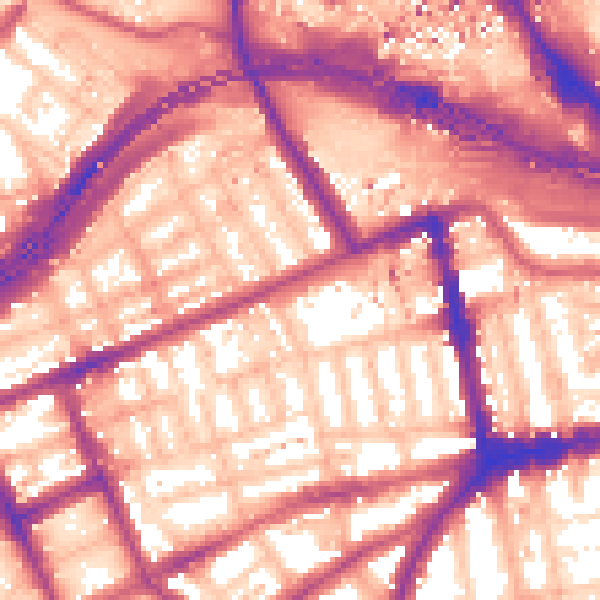 Daytime road noise heatmap for W11 1DR