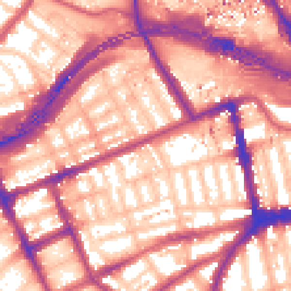 Daytime road noise heatmap for W11 1EA