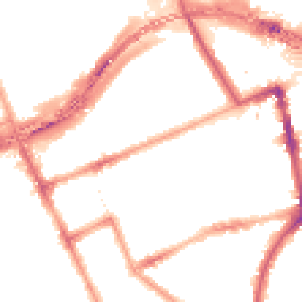 Night-time road noise heatmap for W11 1ED